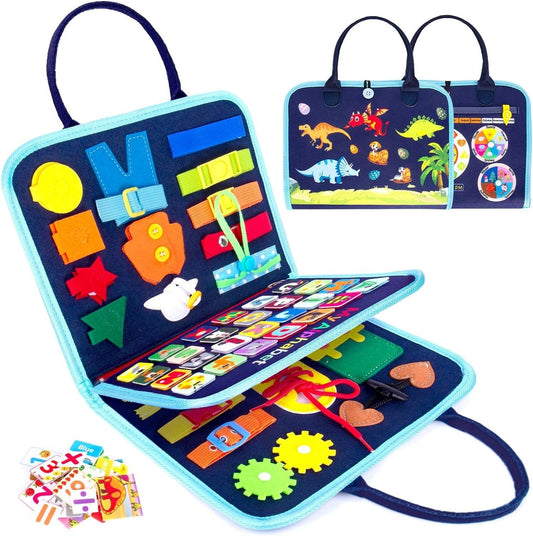 Kids Felt Busy Board | Dressing & Buckle Learning Toy for Toddlers