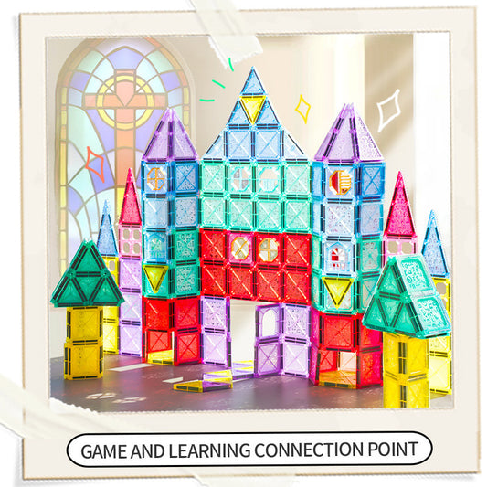 Children's Early Childhood Education Toy Magnetic Building Blocks Pipe Magnet Pure Magnetic Square Suit