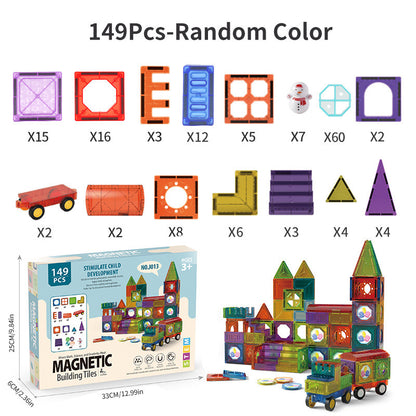 Children's Early Childhood Education Toy Magnetic Building Blocks Pipe Magnet Pure Magnetic Square Suit