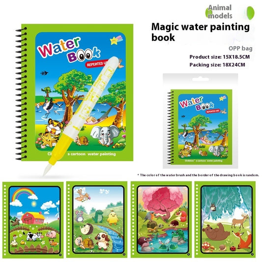 Children's Diy Magic Water Painting Book Creative Magic Water Painting Book