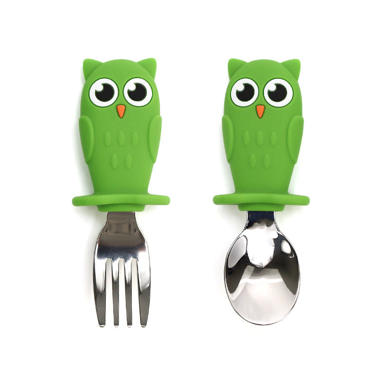 Owl Plate Two-color Epoxy Compartment Suction Cup