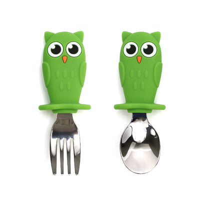 Owl Plate Two-color Epoxy Compartment Suction Cup