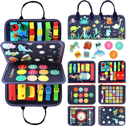 Kids Felt Busy Board | Dressing & Buckle Learning Toy for Toddlers