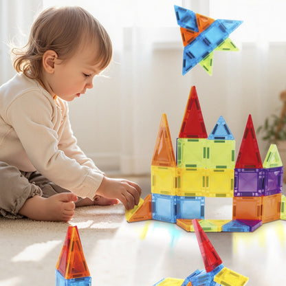 Colored-window Iron Box Mini Magnetic Building Blocks