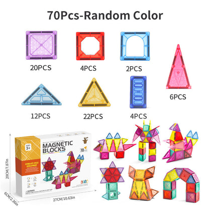 Children's Early Childhood Education Toy Magnetic Building Blocks Pipe Magnet Pure Magnetic Square Suit