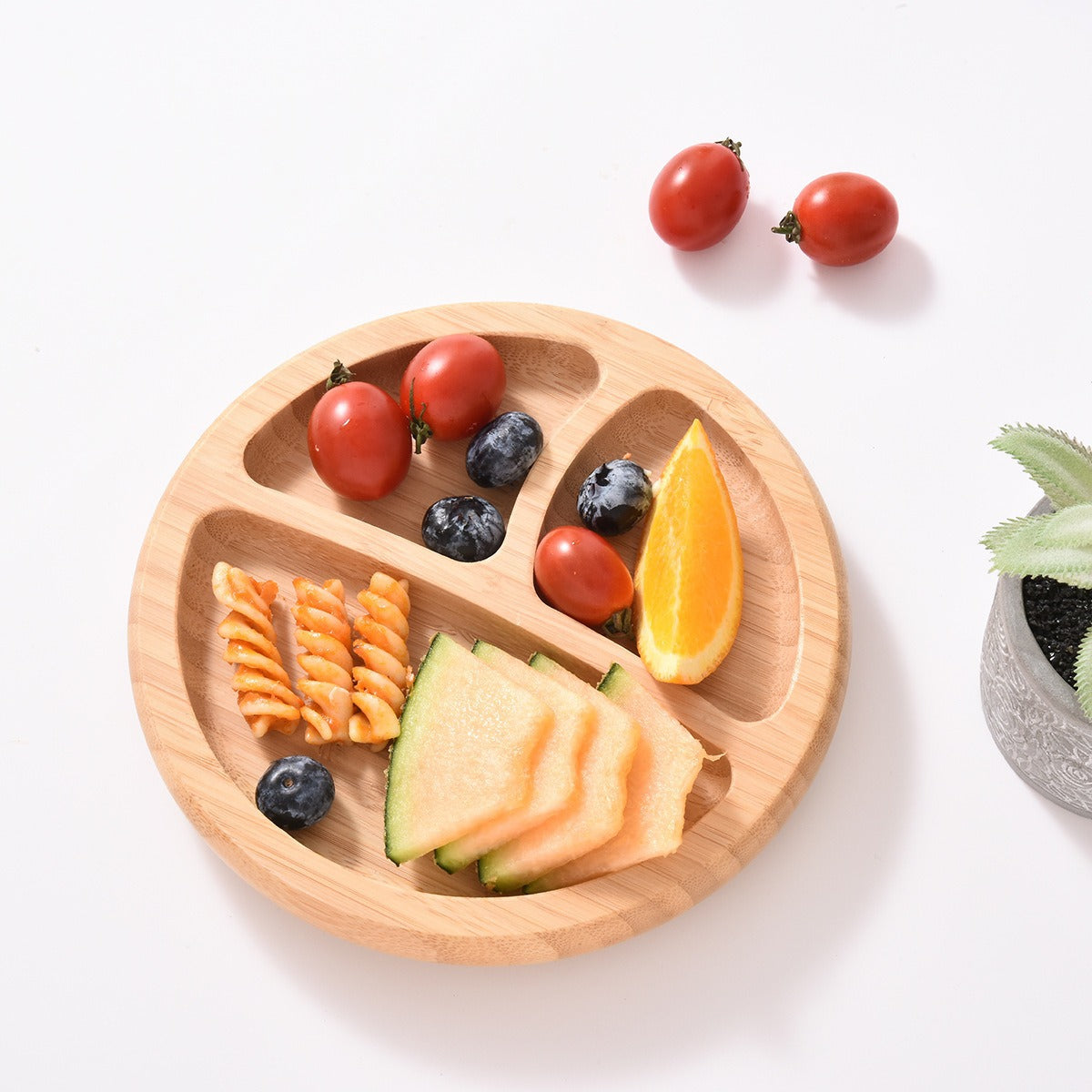 Kids Baby Food Plate Dried Fruit Snack Fruit Plate Household Fruit Divided Tray Animal-Shaped Baby Plate