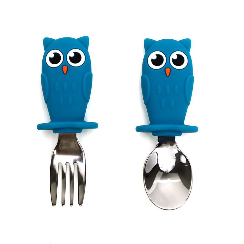 Owl Plate Two-color Epoxy Compartment Suction Cup