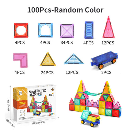 Children's Early Childhood Education Toy Magnetic Building Blocks Pipe Magnet Pure Magnetic Square Suit