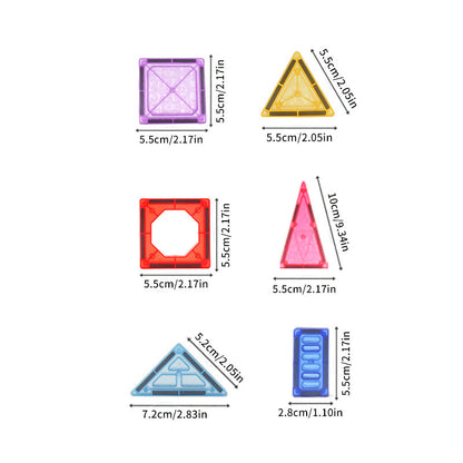 Children's Early Childhood Education Toy Magnetic Building Blocks Pipe Magnet Pure Magnetic Square Suit