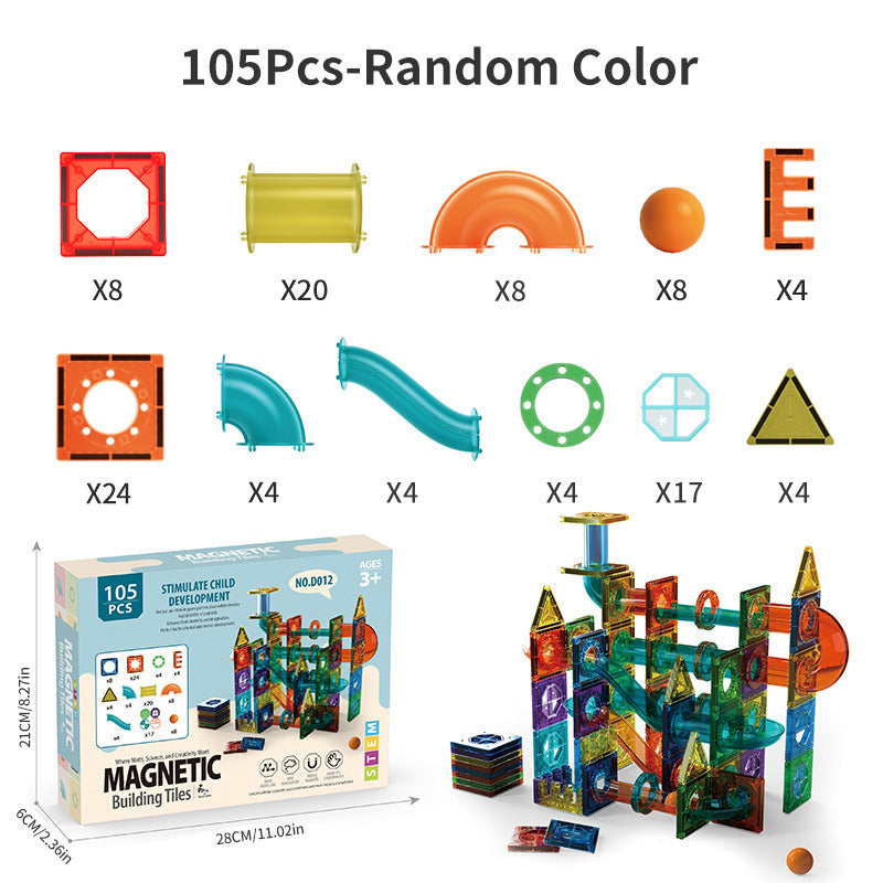 Children's Early Childhood Education Toy Magnetic Building Blocks Pipe Magnet Pure Magnetic Square Suit