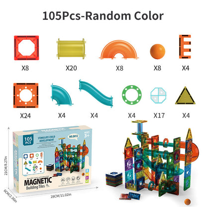 Children's Early Childhood Education Toy Magnetic Building Blocks Pipe Magnet Pure Magnetic Square Suit
