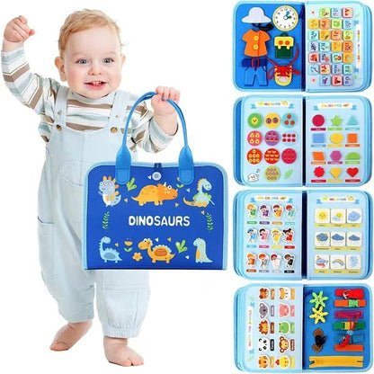 Kids Felt Busy Board | Dressing & Buckle Learning Toy for Toddlers