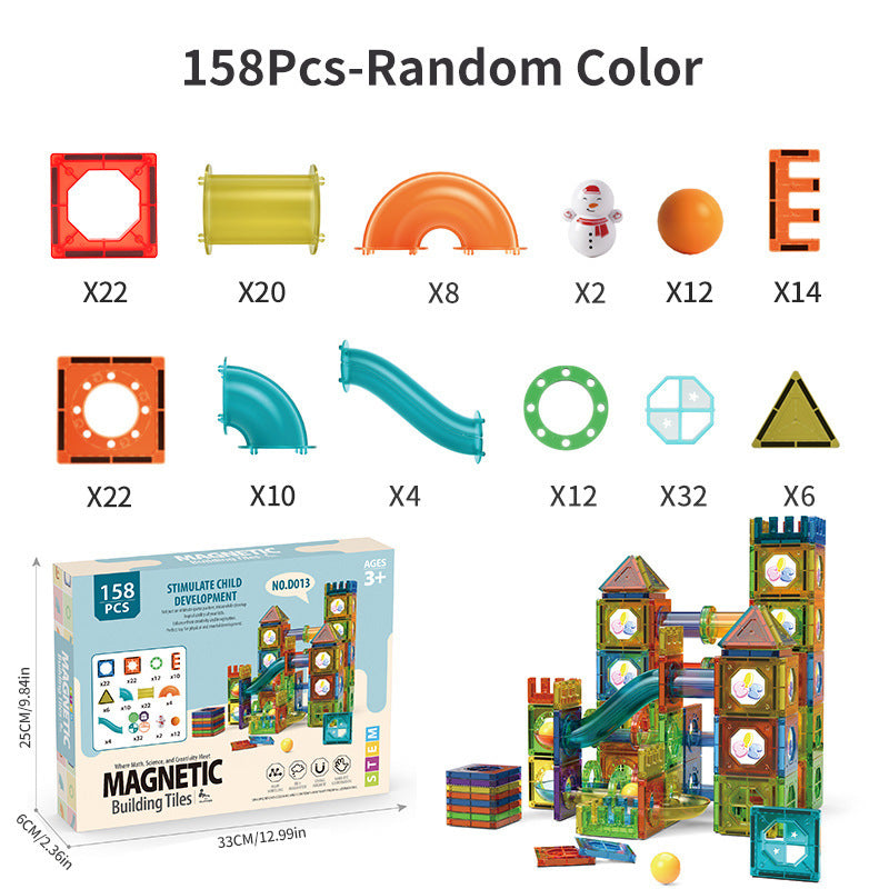 Children's Early Childhood Education Toy Magnetic Building Blocks Pipe Magnet Pure Magnetic Square Suit