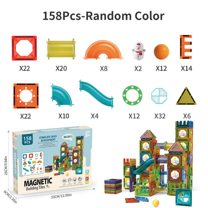 Children's Early Childhood Education Toy Magnetic Building Blocks Pipe Magnet Pure Magnetic Square Suit