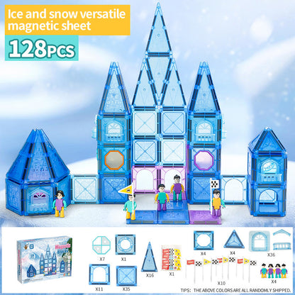 Children's Early Childhood Education Toy Magnetic Building Blocks Pipe Magnet Pure Magnetic Square Suit