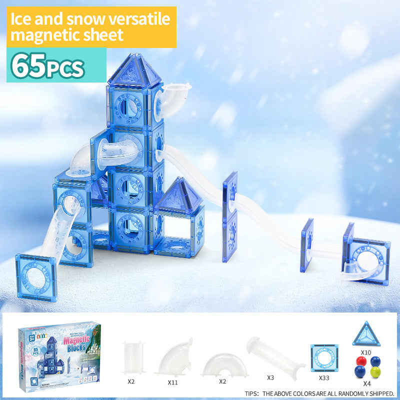 Children's Early Childhood Education Toy Magnetic Building Blocks Pipe Magnet Pure Magnetic Square Suit