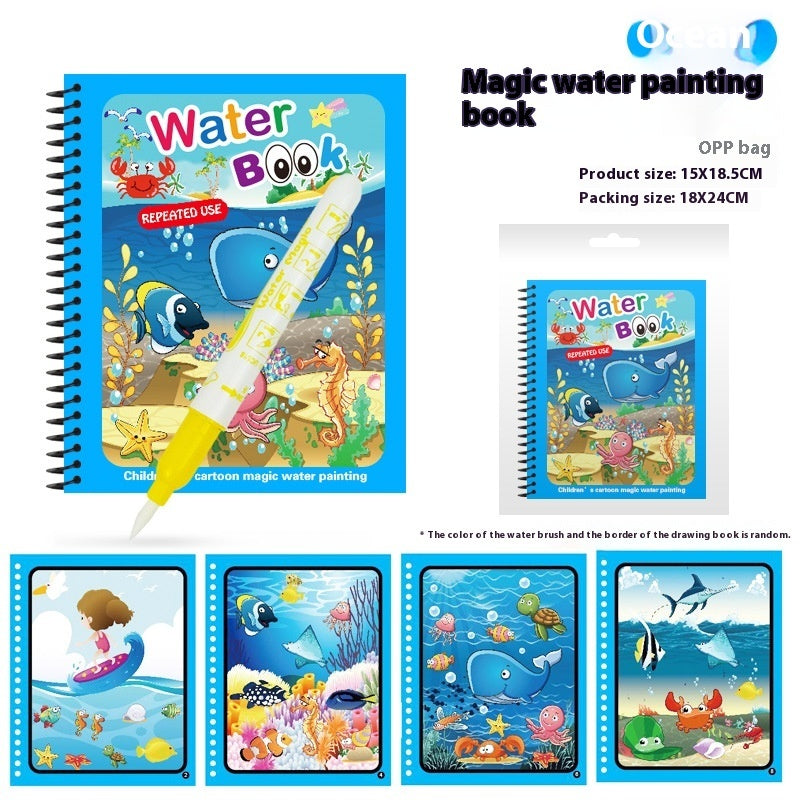 Children's Diy Magic Water Painting Book Creative Magic Water Painting Book