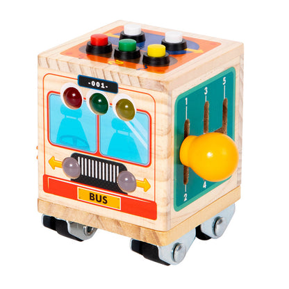 Busy Block Bus Toy Children's Wooden