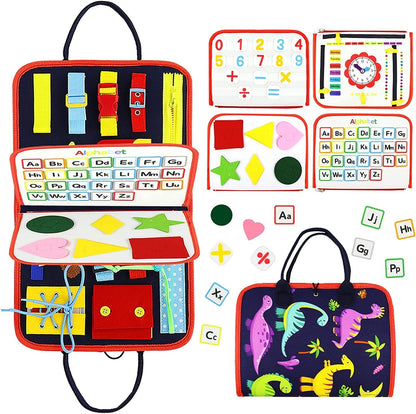 Kids Felt Busy Board | Dressing & Buckle Learning Toy for Toddlers