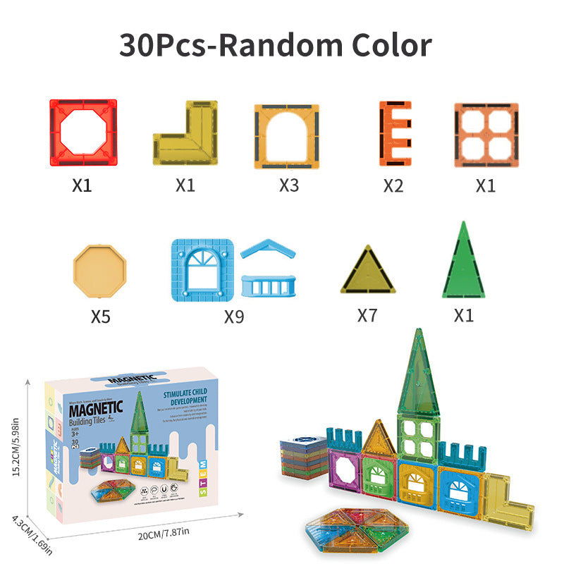 Children's Early Childhood Education Toy Magnetic Building Blocks Pipe Magnet Pure Magnetic Square Suit