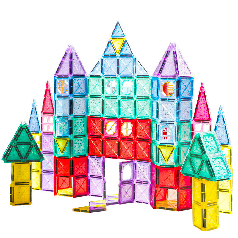 Children's Early Childhood Education Toy Magnetic Building Blocks Pipe Magnet Pure Magnetic Square Suit