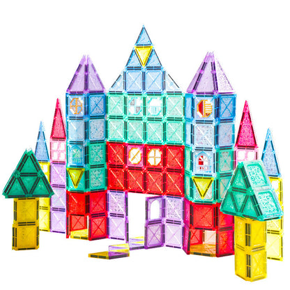 Children's Early Childhood Education Toy Magnetic Building Blocks Pipe Magnet Pure Magnetic Square Suit