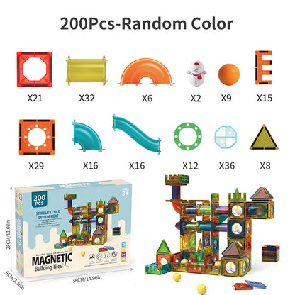 Children's Early Childhood Education Toy Magnetic Building Blocks Pipe Magnet Pure Magnetic Square Suit