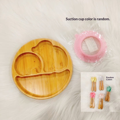 Kids Baby Food Plate Dried Fruit Snack Fruit Plate Household Fruit Divided Tray Animal-Shaped Baby Plate