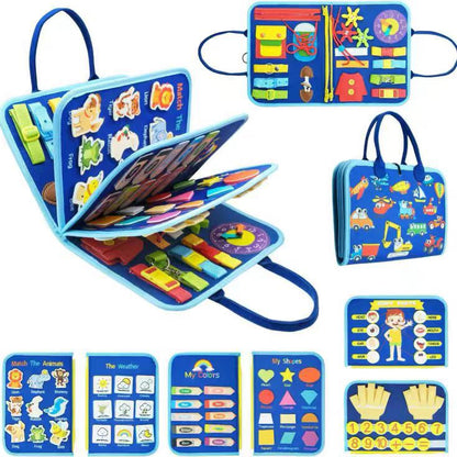 Kids Felt Busy Board | Dressing & Buckle Learning Toy for Toddlers