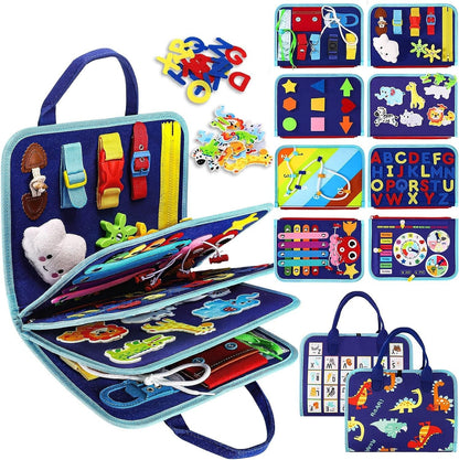 Kids Felt Busy Board | Dressing & Buckle Learning Toy for Toddlers