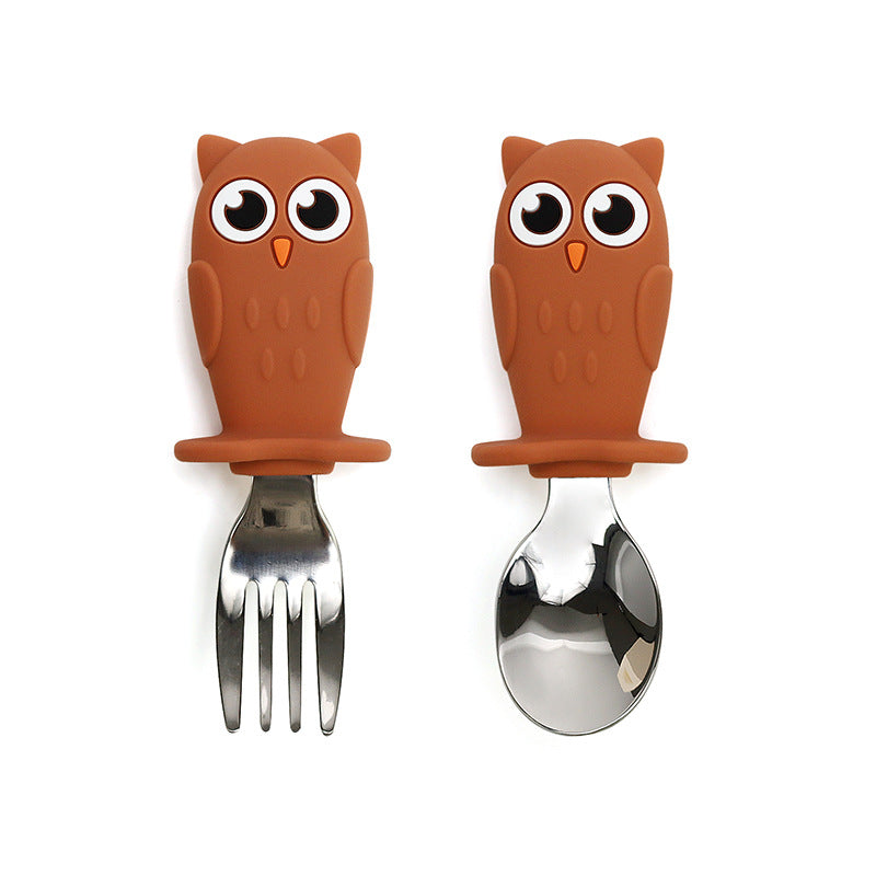 Owl Plate Two-color Epoxy Compartment Suction Cup