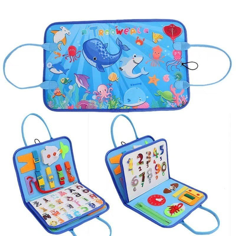Kids Felt Busy Board | Dressing & Buckle Learning Toy for Toddlers