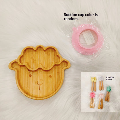 Kids Baby Food Plate Dried Fruit Snack Fruit Plate Household Fruit Divided Tray Animal-Shaped Baby Plate
