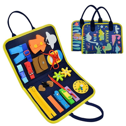 Kids Felt Busy Board | Dressing & Buckle Learning Toy for Toddlers