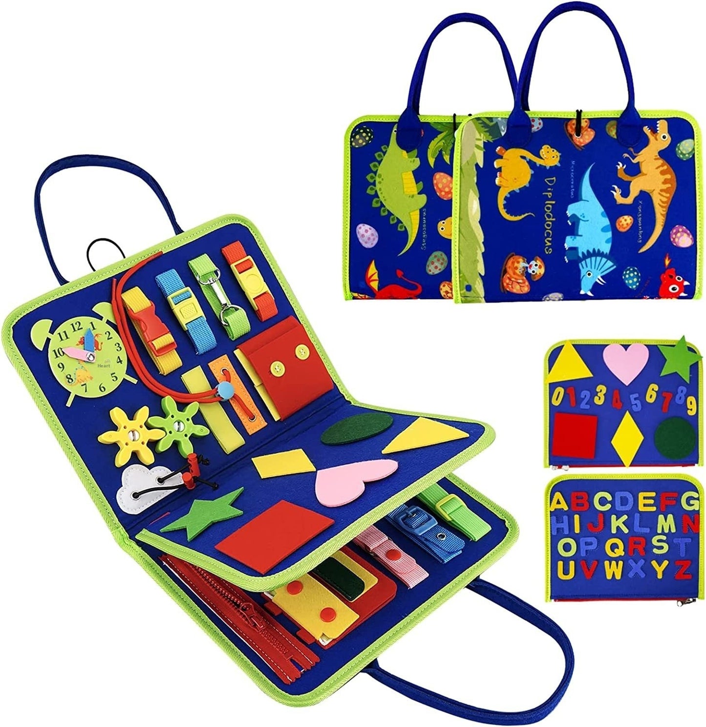 Kids Felt Busy Board | Dressing & Buckle Learning Toy for Toddlers