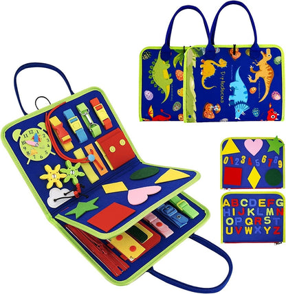 Kids Felt Busy Board | Dressing & Buckle Learning Toy for Toddlers
