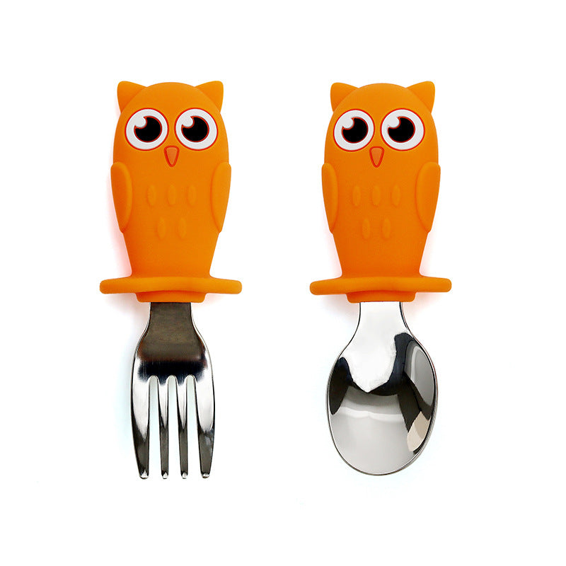 Owl Plate Two-color Epoxy Compartment Suction Cup