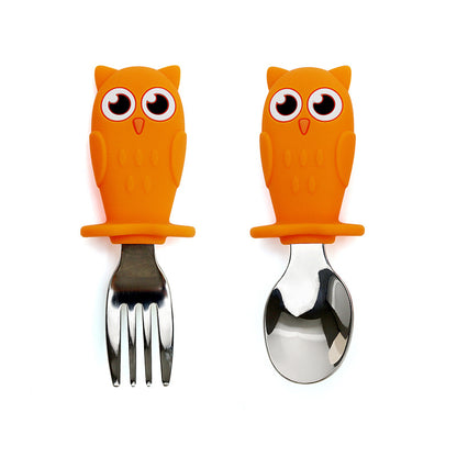 Owl Plate Two-color Epoxy Compartment Suction Cup